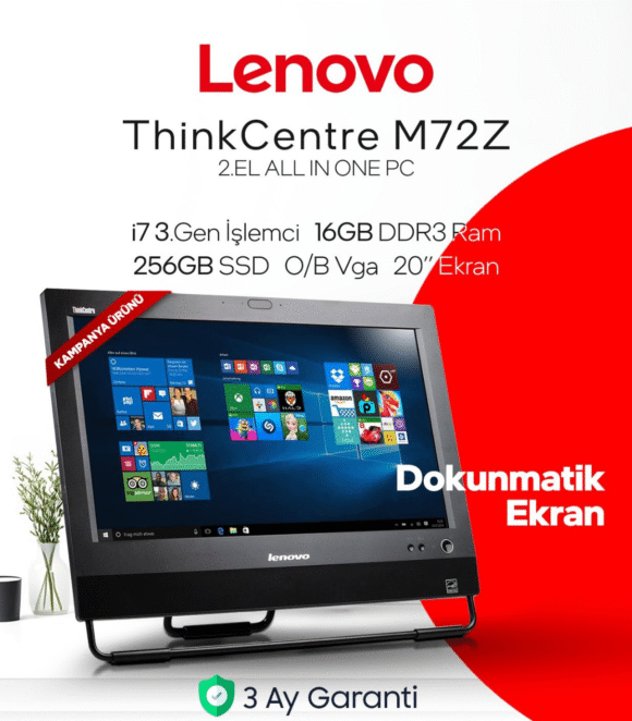 Lenovo ThinkCentre M72Z 2.El Dokunmatik All in One PC